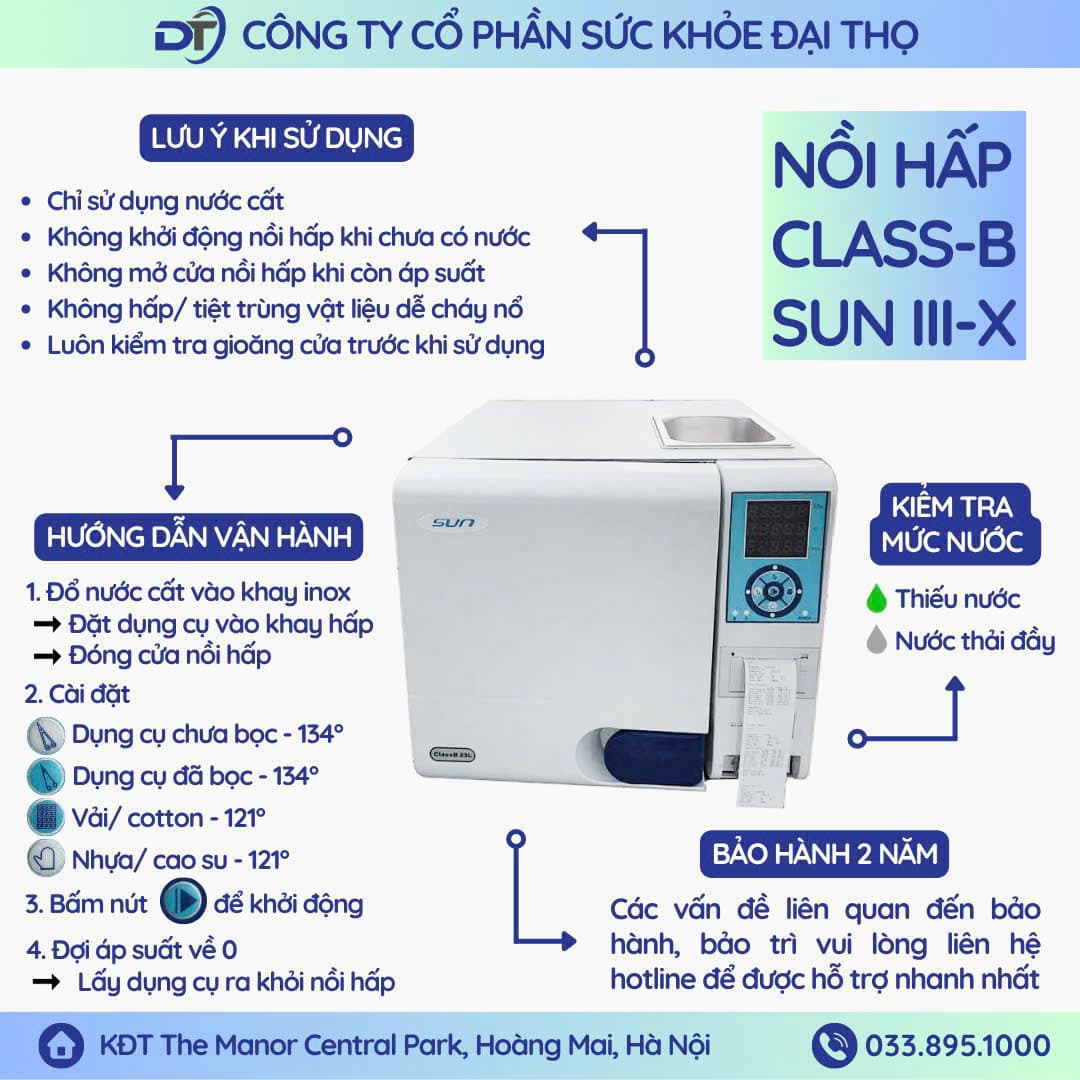 Nồi hấp class B 23lit