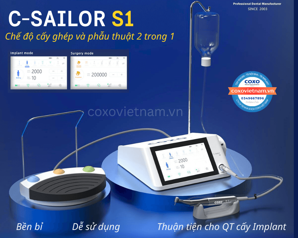 Máy cắm implant COXO C-Sailor S1