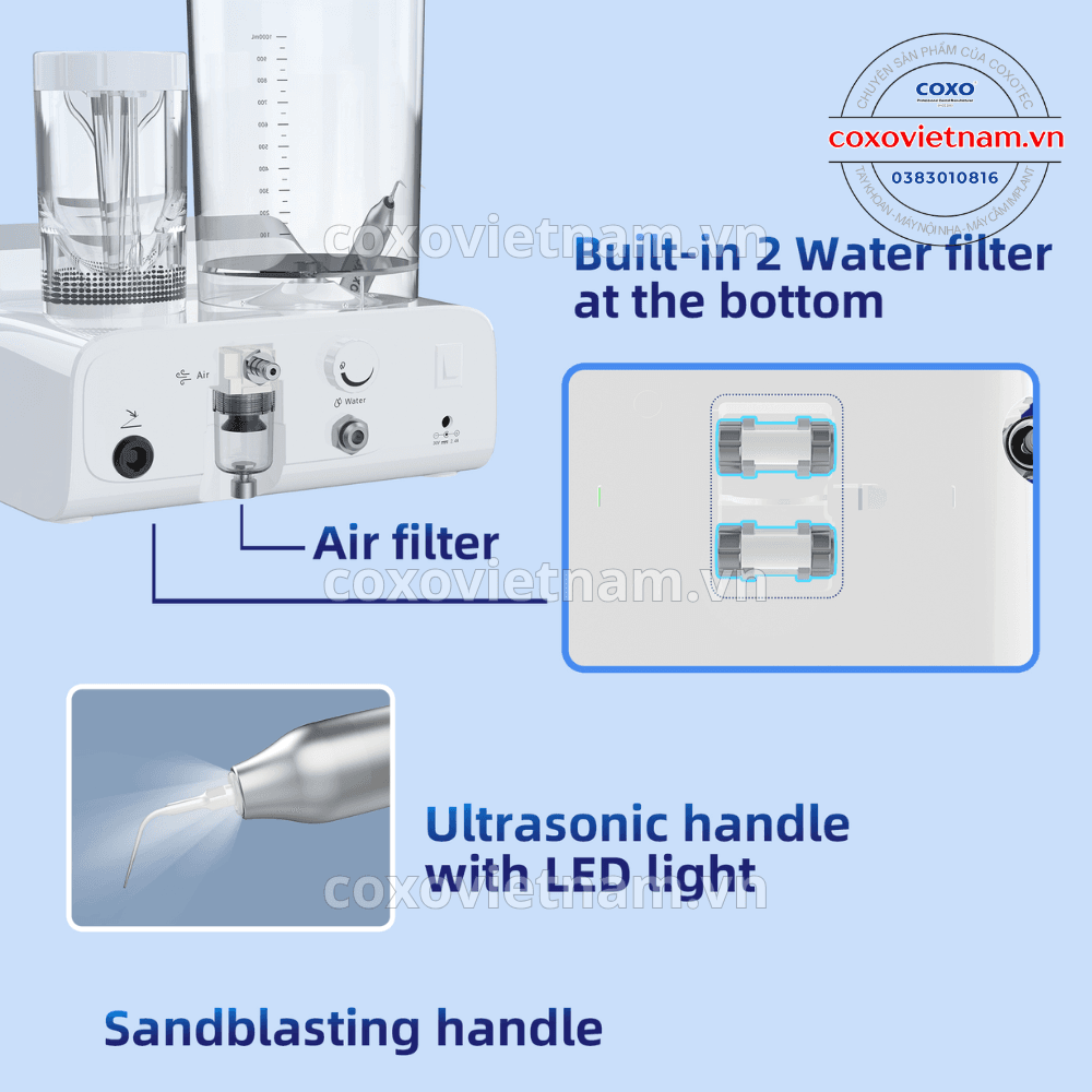 Máy lấy cao răng và thổi cát PT Master