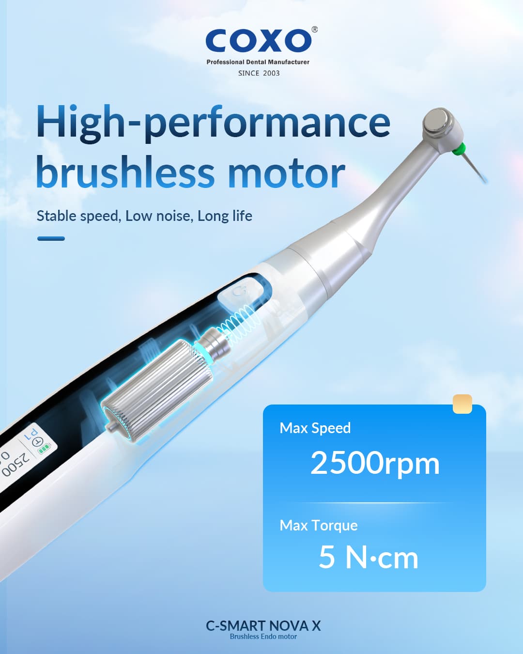COXO C-SMART NOVA X — Motor Nội Nha Brushless
