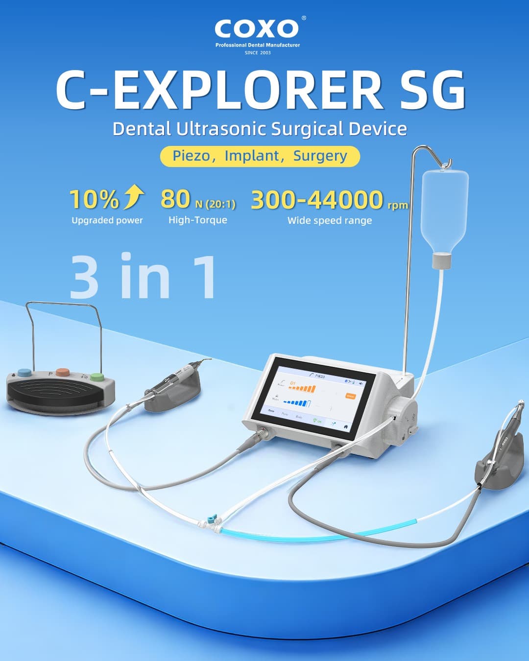 COXO C-EXPLORER SG — Hệ Thống Phẫu Thuật 3-in-1