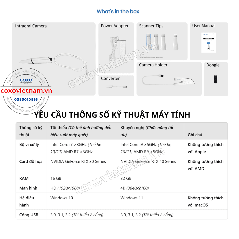 Máy scan trong miệng COXO DL-300P