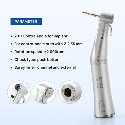 Tay khoan cắm implant COXO có đèn CX235C6 (C6-22)