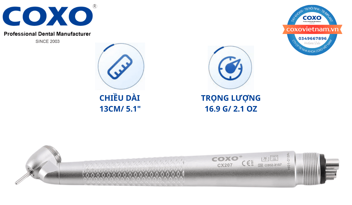 Tay khoan nhanh COXO chếch 45 độ không đèn